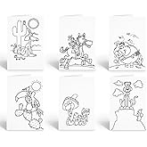 Stonehouse Collection Color-Your-Own Greeting Cards for Kids – Pack of 12 – 6.25” x 4.5” Blank Inside – Fun DIY Cards for Birthdays, Thank You Notes & More! (Assorted)