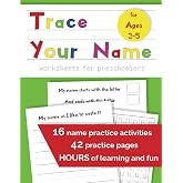 Trace Your Name Worksheets for Preschoolers: Name Writing Practice for Preschool Kids (My First Book of Pencil Control)
