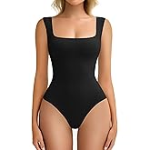 Avidlove Bodysuits for Women Square Neck Body Suit Double Lined Tank Top Bodysuit Soft