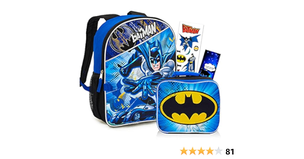 batman backpack set