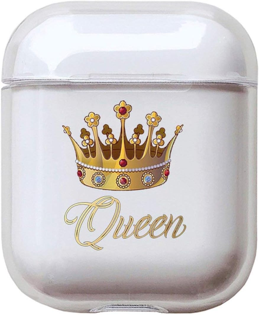 Cute Case for AirPods case Cartoon Princess Queen Crown Wireless Bluetooth Earphone Case for AirPods Hard Protective Case,I200478
