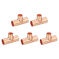 uxcell 25Pcs 3/8" x 5/16" x 3/8" Copper Reducing