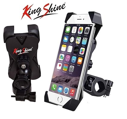 king shine Universal 360 Degree Anti-Shake and Anti-Fall Motorbike Holder for GPS Devices and Moblie Phones