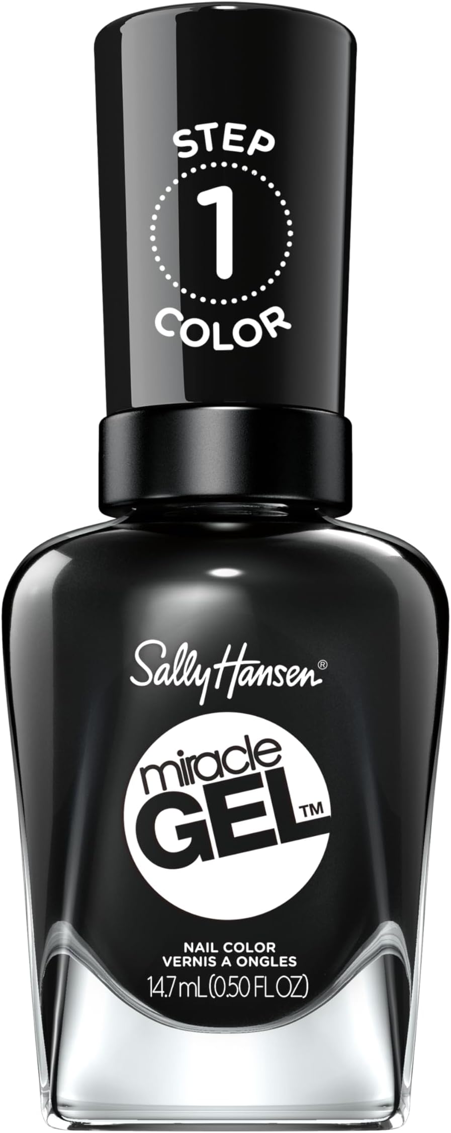 Sally Hansen Miracle Gel Blacky O 14.7ml Gel-Like Nail Polish No UV Light