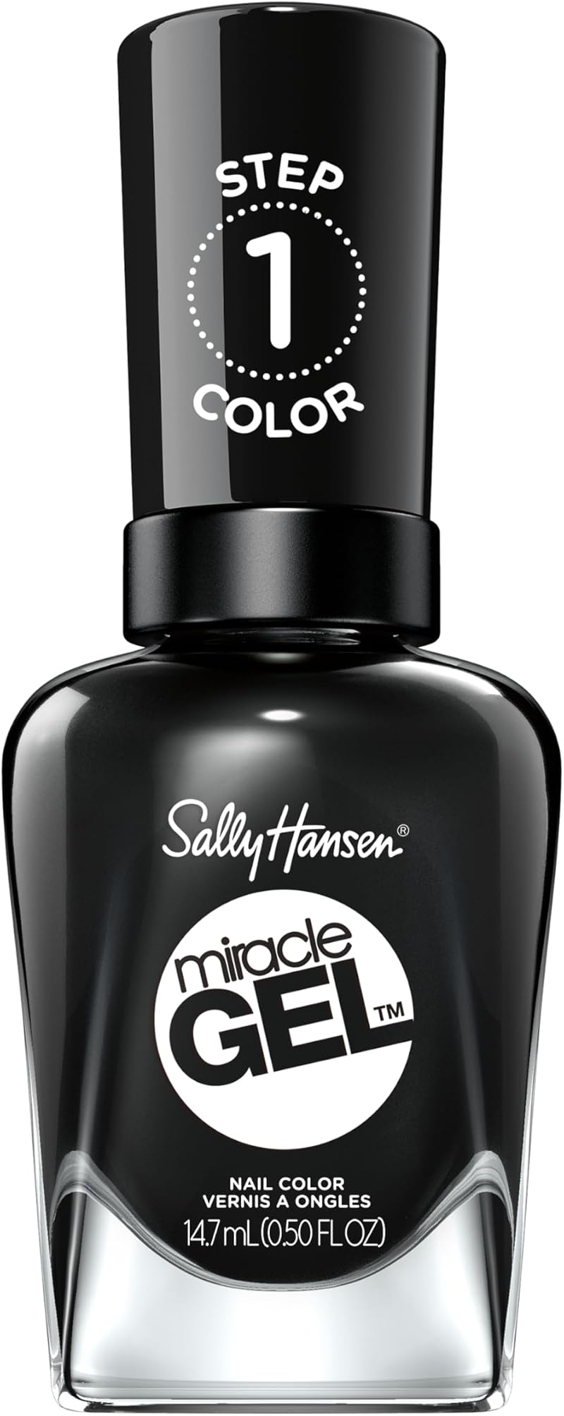 Sally Hansen Miracle Gel Blacky O 14.7ml Gel-Like Nail Polish No UV Light