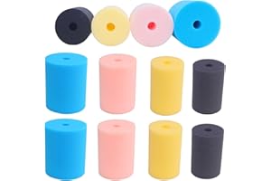 LFSUM 8 Pack Foam for Cup Tumbler Turner Foam Insert for Tumbler Cup Spinner Elastic Sponge for All Tumblers Crafting 10oz to 40oz,Work with 1/2 Inch PVC Pipe Tube (Black-8PACK)