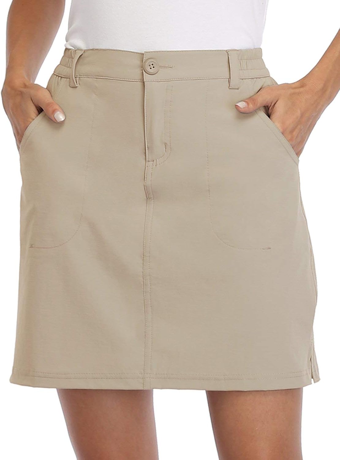 Willit Women's Outdoor Skort Golf Skort Casual Skort Skirt UPF 50+ Quick Dry Zip Pockets Active Hiking: Clothing
