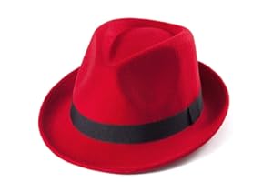 LADYBRO Straw Trilby Fedora Hat for Men 1920s Short Brim Wool Felt Panama Cap 7 1/4