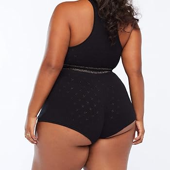 Savage X Fenty Women S Curvy X Knit Short Black Caviar 3x At Amazon Women S Clothing Store