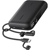 Belkin Portable Charger, Slim USB-C Power Bank 10,000mAh w/ 2 USB-C Ports, Digital Battery Display, 20W Charging Battery Pack - iPhone 17, Air, Pro, Samsung Galaxy S25, Pixel 10, iPad, & More - Black