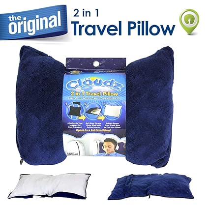 Cloudz 2 In 1 Travel Pillow Navy Amazon In Home Kitchen