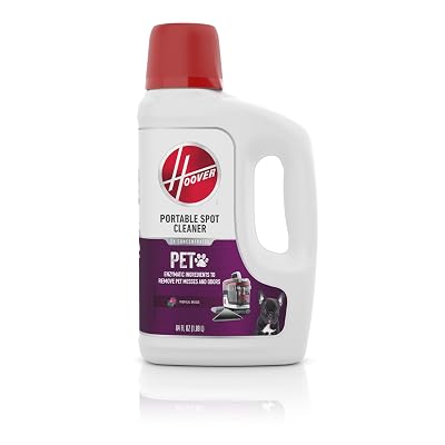 Hoover Pet Portable Spot Cleaner Solution, 64 oz., Tropical Breeze Scent, Upholstery and Carpet Shampoo Solution, Eliminates Pet Messes and Odors, Designed for Hoover CleanSlate Spot Cleaner