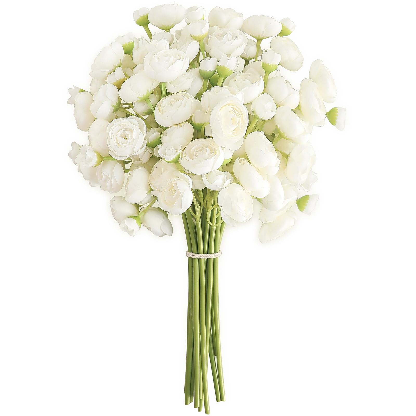Photo 1 of Floroom Ranunculus Artificial Flowers 18 Pcs Ivory Faux Silk Mini Ranunculus Bulk Fake Wedding Filler Flowers for DIY Bouquets, Centerpieces, Bridal Shower Decorations & Arrangements