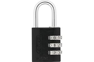 ABUS 145/30 Non-TSA Combination Lock for Hard Cases, Luggage, Resettable, Black