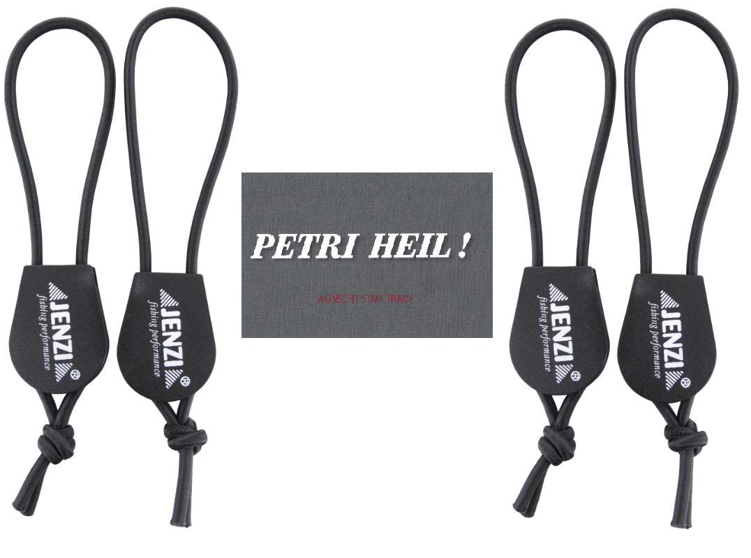 .Jenzi Set of 4 adjustable rod bands, with Petri Heil! sticker.