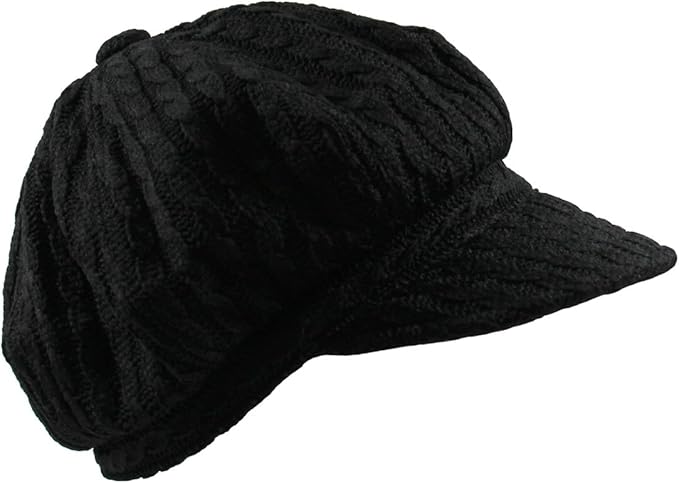 knit newsboy hat