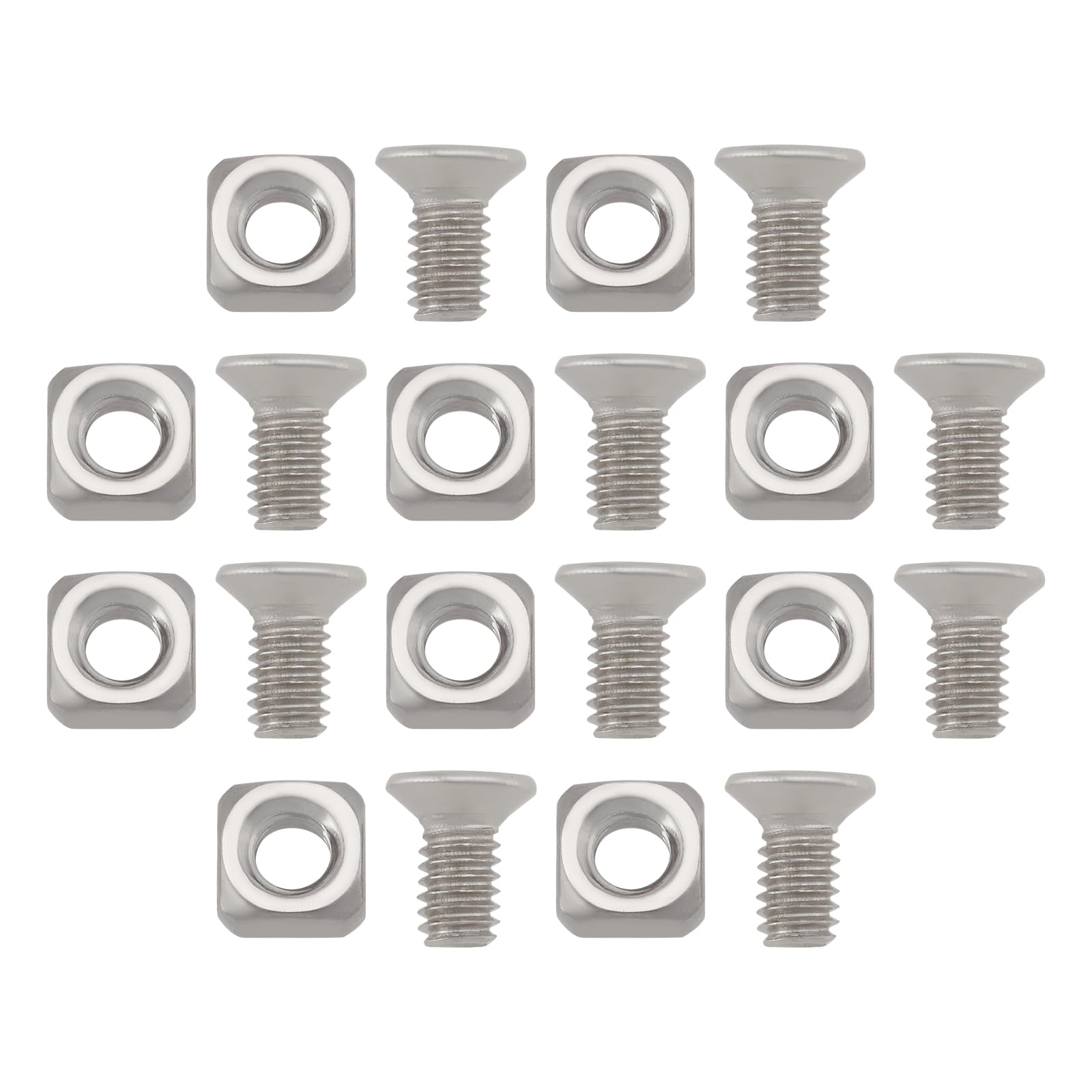 EMSea 10 Sets M4 Door Latch Bolt Stainless Steel Grub Screw Bolt for Install Door Latch Table Chair Fan 8x7x4mm 7x4x2.8mm Silver