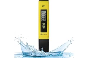 KETOTEK Digital PH Meter for Water, PH Pen Meter with ATC, PH Tester with 0.00-16.00ph Measure Range for Drinking Water, Hydroponic, Aquarium, Swimming Pool, Accuracy ±0.01pH