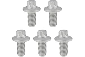 ECSiNG 5pcs Car E10 External Torx Screw M8x16mm Grade 8.8 Compatible with BMW