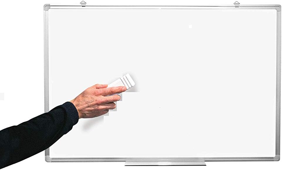 DUVERRA Whiteboard Double Sided Drywipe Magnetic with Pen Tray, Excellent for Office and Home - 60 cm x 90 cm (2 x 3 ft)