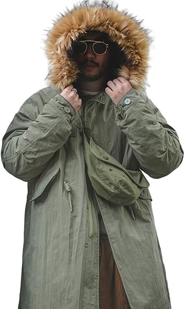 Amazon Normen ノーマン M 51 モッズコート パーカ メンズ ロングトレンチコート ウィンドブレイカー フード付き ミリタリージャケット コート ジャケット 通販