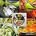 Kitchen 4 You 4 Blade Vegetable Spiral Slicer - Best Spiralizer 150% Bigger for 50% Less Wastage - Pasta Make Cutter