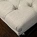 Great Deal Furniture Colette Tufted Light Brown Fabric Ottoman Bench