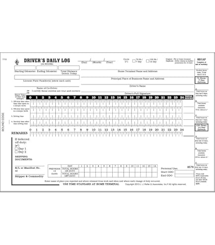 Truck Driver Log Book Examples Trucker's 2-in-1 Log Book - DOT ...
