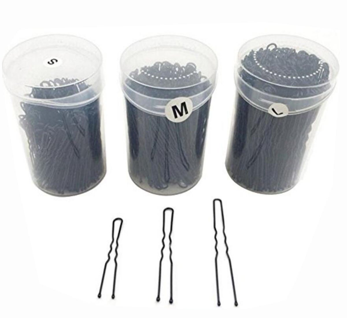 160PCS/Box U Shaped Hair Pins Hair Bobby Pins Black Metal Pins Bun Pins Hair Slides Grips Hair Accessory For Women Girl Buns Up-Dos And Hairdressing size M-6cm/2.4inch