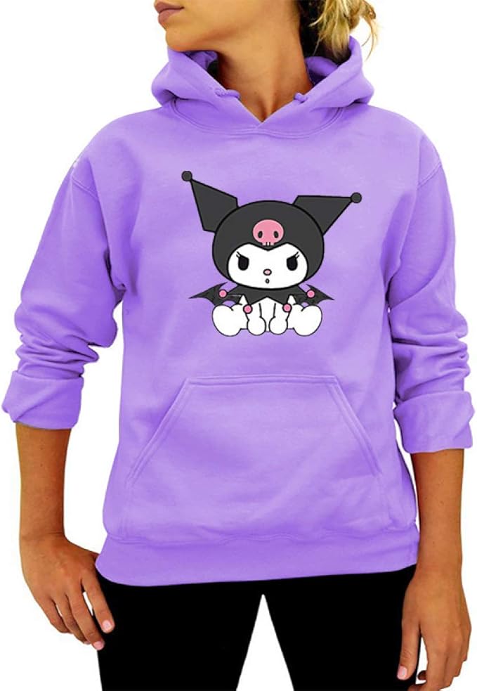 Kuromi Su ter Lindo Kuromi Sudaderas Con Capucha Para Mujer Divertido 