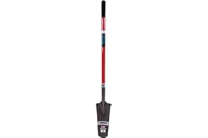 Aurora Tools - Heavy-Duty Drain Spade, Carbon Steel, 16" x 6" Blade, 45" L, Straight Handle Each