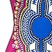 Womens Traditional African Print Dashiki Stretch Bodycon Dress XL Blue