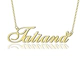 Tatiana Heart Name Necklace 18k Gold Plated