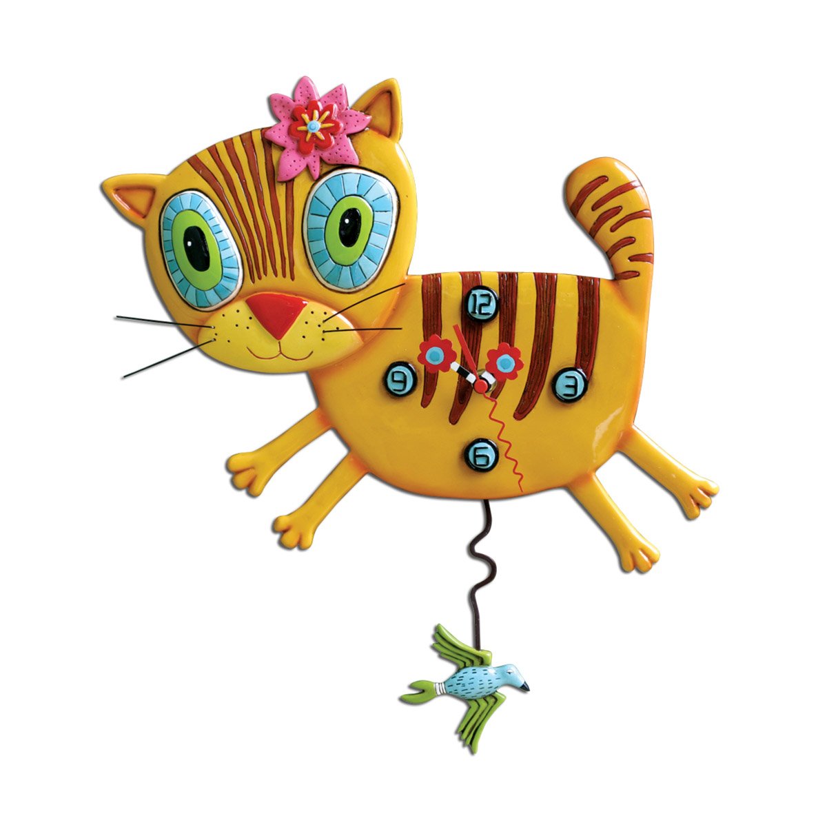Enesco Kimi P1076 Cat Clock Resin 38 cm