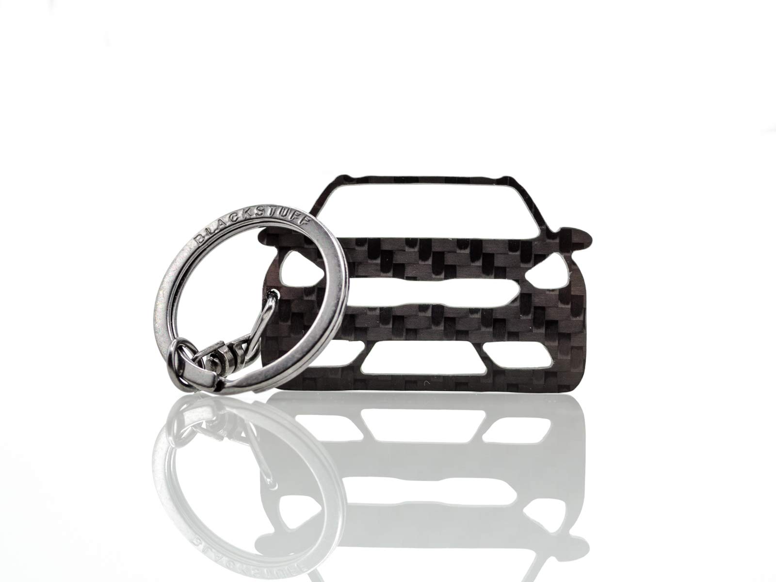 BlackStuff Carbon Fiber Keychain Keyring Ring Holder Compatible with Niro BS-623
