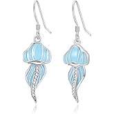 Leverback Earring for Women Girls Sterling Silver Dangle Drop Hoop Earrings Celtic Moonstone/Animal/Ankh Lever Back Hoops for Women Teens Birthday Anniversary Earrings Hypoallergenic