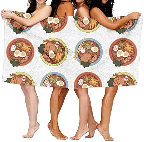 Japanese Noodles Adult Soft Microfiber Printed Beach Towel For Swimming,surf,Gym,spa 80cm130cm