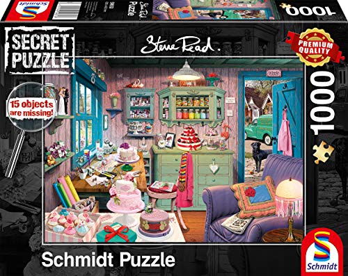 Schmidt Spiele 59653 Großmutters Stube, 1000 Teile Secret Puzzle