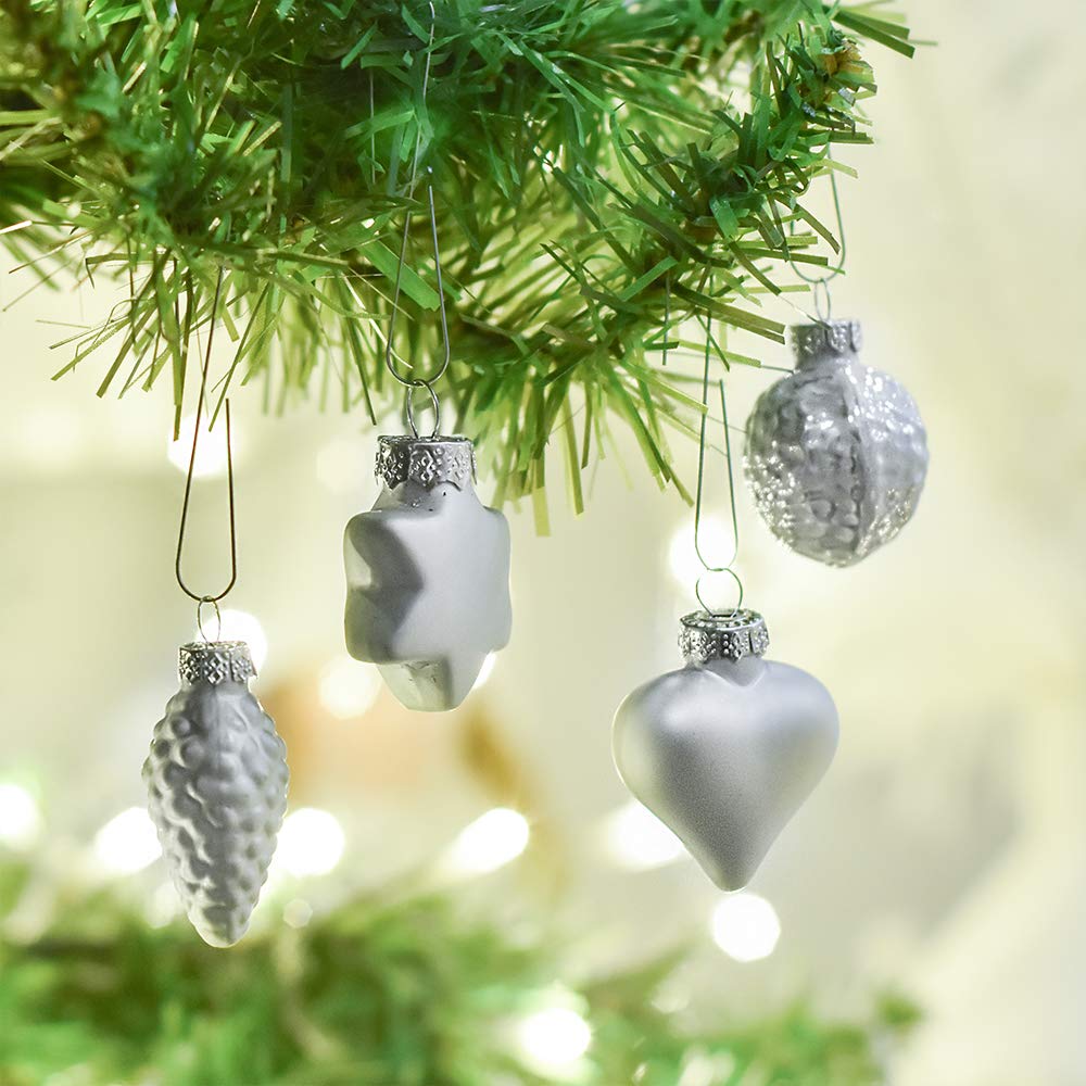 2 4 6cm Frozen Winter Silver White Shatterproof Ball Christmas