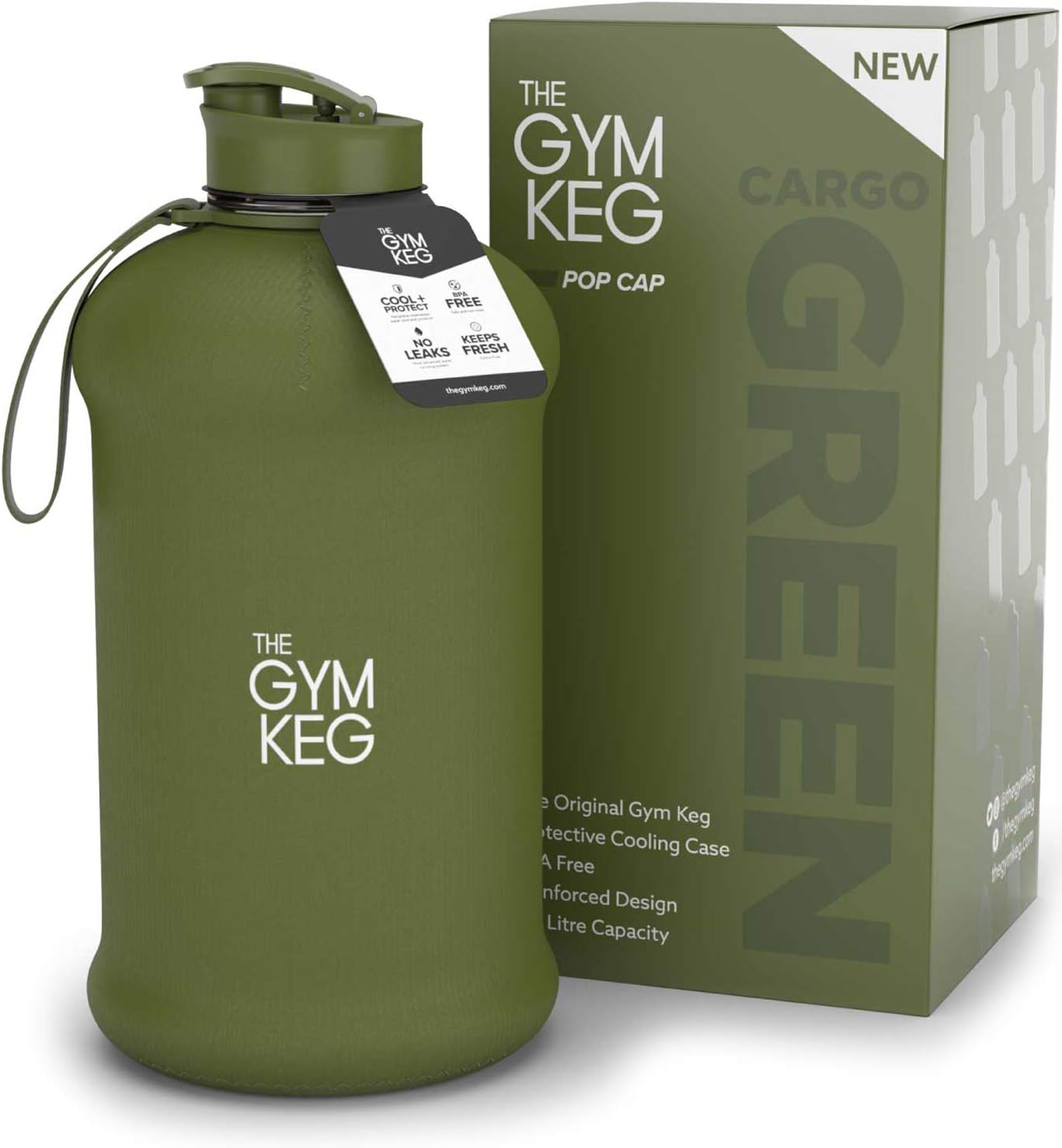 The Gym Keg with Case Bodybuilding Water Bottle Premium Strong