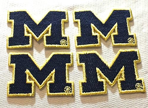 4 Small Michigan Wolverines embroidered iron on patches sew on patches ships from USA