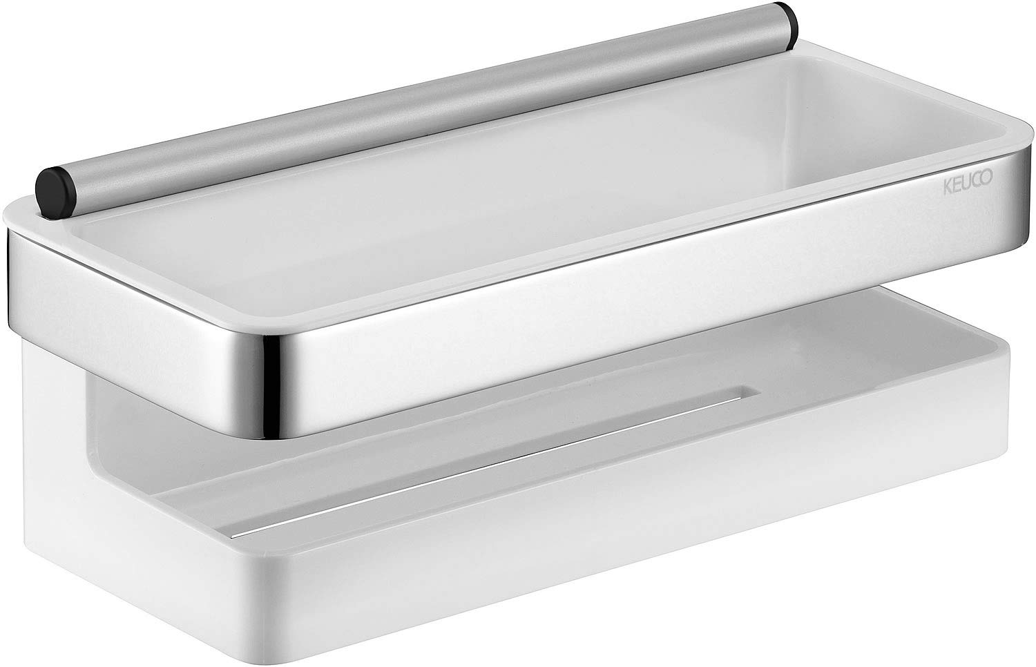 Keuco 12759010001 Shower Basket Synthetic Insert - Chrome/ Anthracite/ Glass Wiper