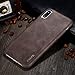 X-level iPhone X case, [Vintage Series] Premium PU Leather Slim Fit Ultra Light Soft Touch Protective Mobile Cell Phone Case Back Cover for Apple iPhone X/iPhone 10 (2017) - Coffee