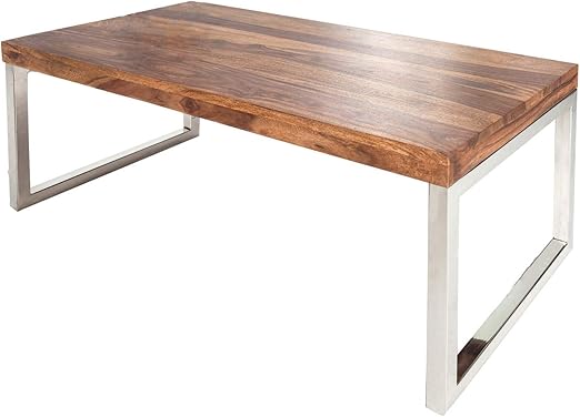 Invicta Interior Moderner Design Couchtisch Elements 100cm Sheesham Stone Finish Verchromt Tisch Wohnzimmertisch Amazon De Kuche Haushalt