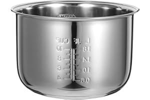 NIYANGLE 5L 316 Stainless Steel Rice Cooker Inner Pot Non-Coated Replacement Cooking Pot for Electric