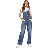 Lana Roux 90s Retro Dungaree Ultra Soft Stretchy Denim Overalls