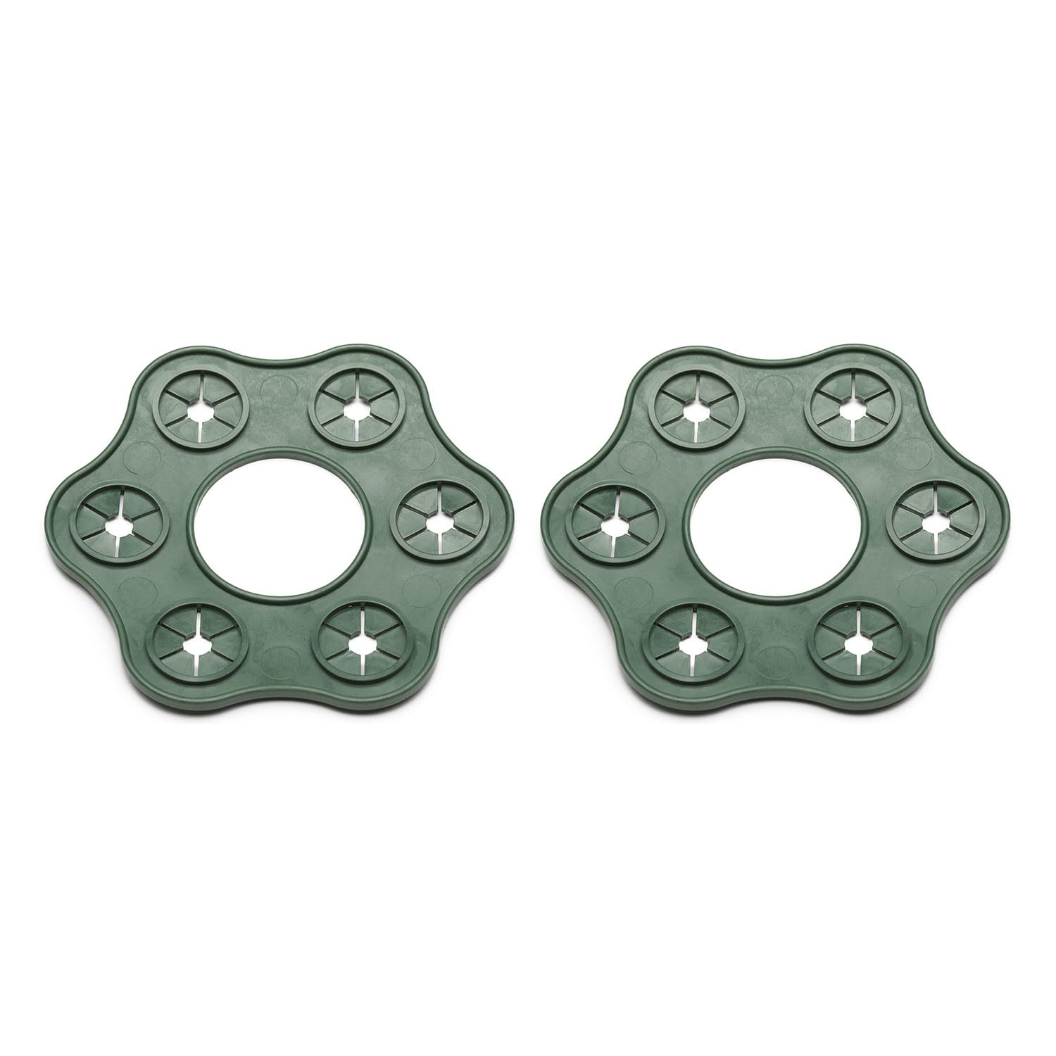 EarlyGrow MPL50003 Plastic Wigwam Cane Grips with 6 Holes for Vine Plants, Runner Beans, Peas, Sweet Pea Plants - Green (2)