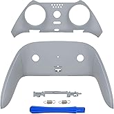 eXtremeRate Top Bottom Decorative Trim Shell Compatible with ps5 Edge Controller DIY Replacement Front Back Clip Shell, Custom New Hope Gray Plates Cover Compatible with ps5 Edge Controller