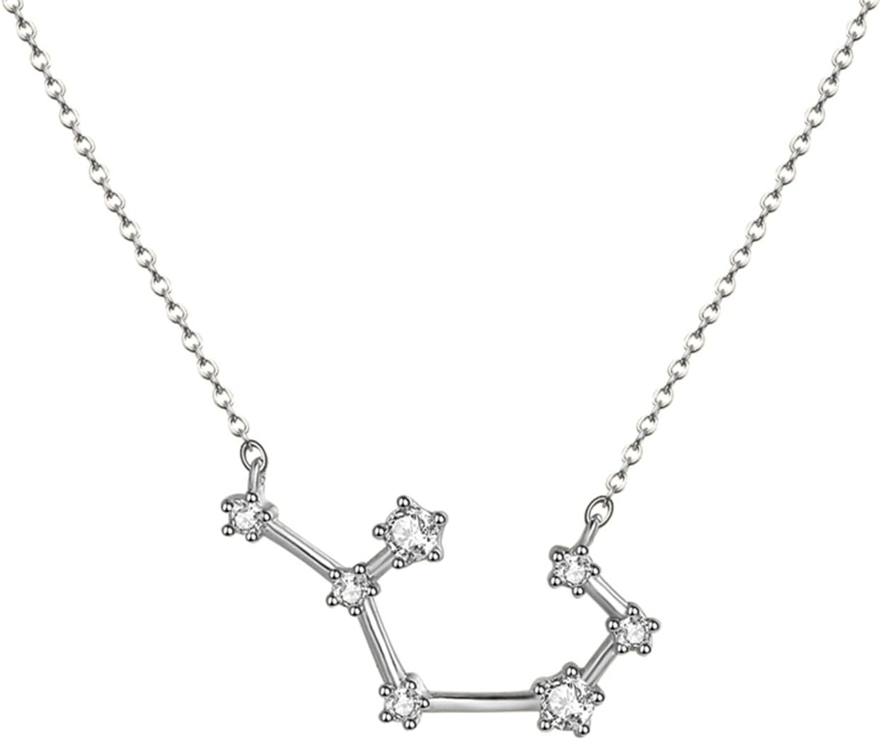 Constellation Necklace for Women Leo Virgo Horoscope Zodiac Pendant Necklace Birthday Gifts