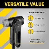 Topeak Joe Blow Sport III Floor Pump Yellow 160 Psi Twin Head DX Gauge 3 inch view 2